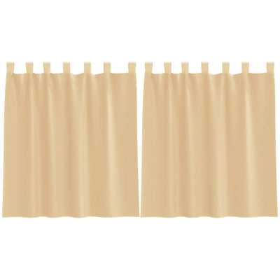 Vidaxl Gardinen Voile mit Stangentaschen 2 Stück Sand