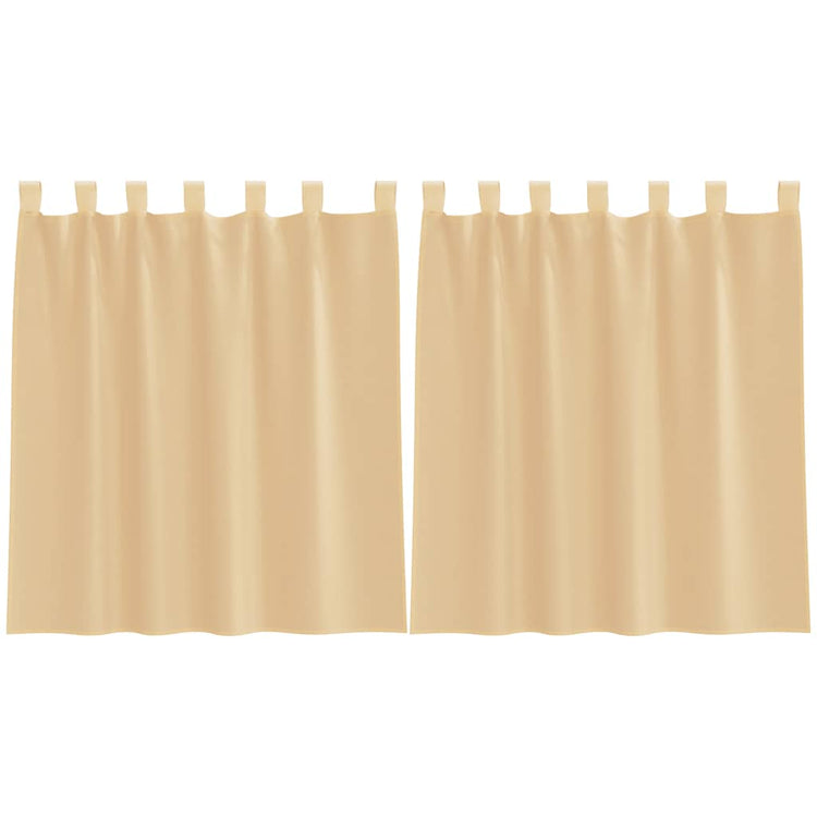 Vidaxl Gardinen Voile mit Stangentaschen 2 Stück Sand