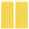 Vidaxl Gardinen Voile mit Stangentaschen 2 Stück gelb