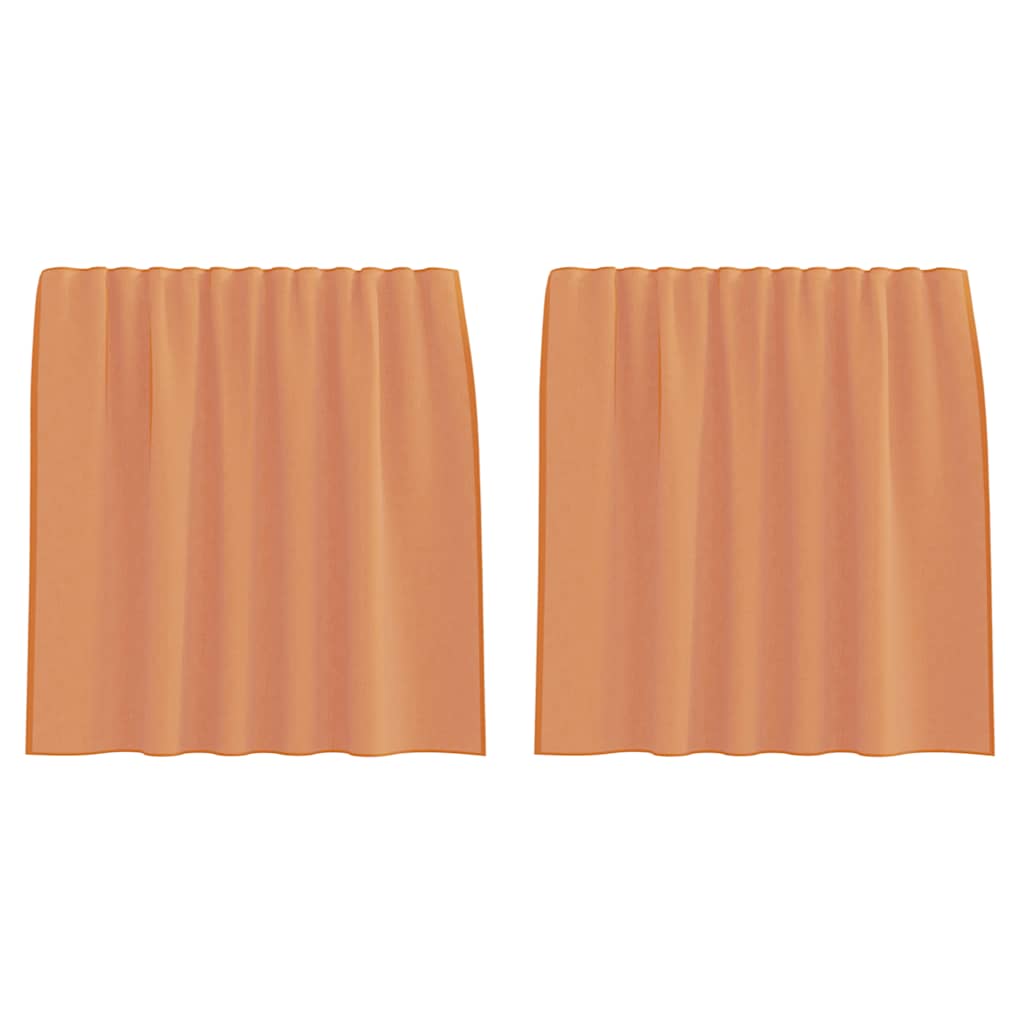 Vidaxl Voile-Vorhänge mit Stangentaschen, 2 Stück, Terrakotta