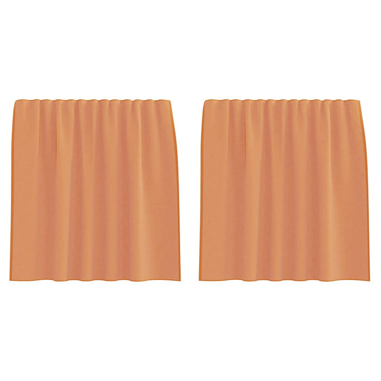 Vidaxl Voile-Vorhänge mit Stangentaschen, 2 Stück, Terrakotta