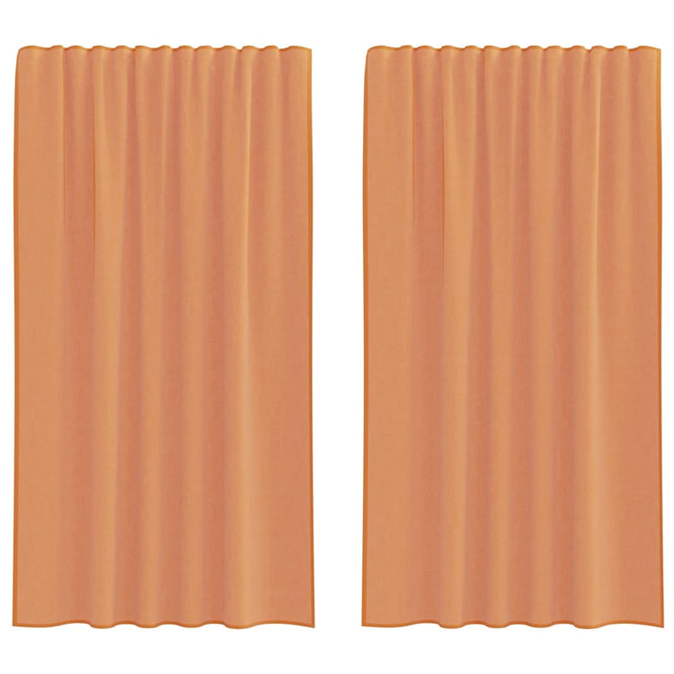 Vidaxl Voile-Vorhänge mit Stangentaschen, 2 Stück, Terrakotta