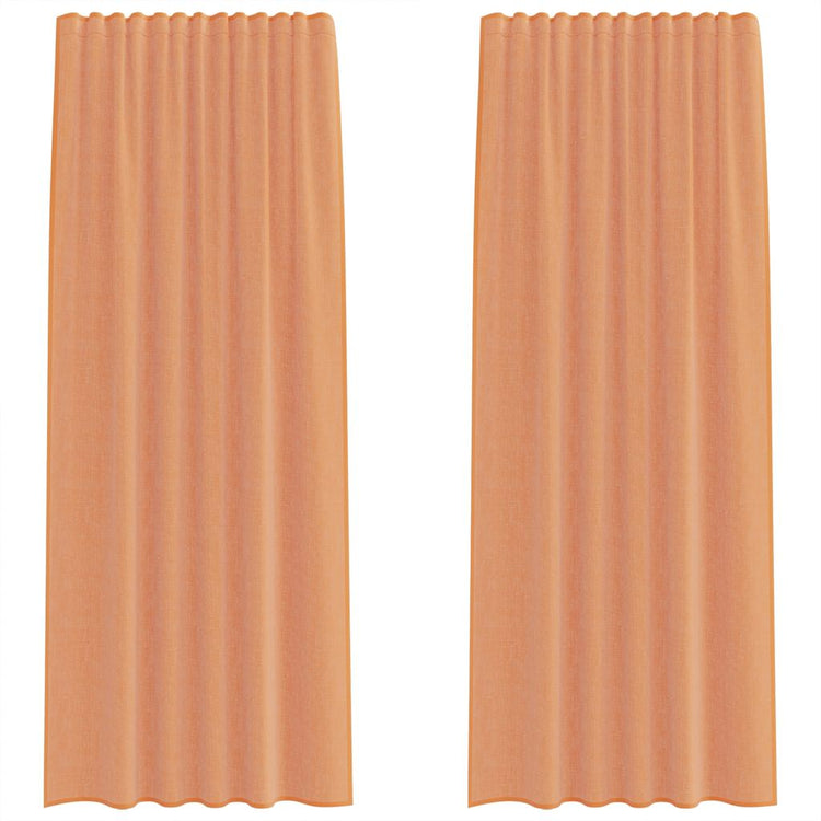 Vidaxl Voile-Vorhänge mit Stangentaschen, 2 Stück, Terrakotta