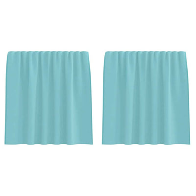 Vidaxl Gardinen Voile mit Stangentaschen 2 Stück Türkis
