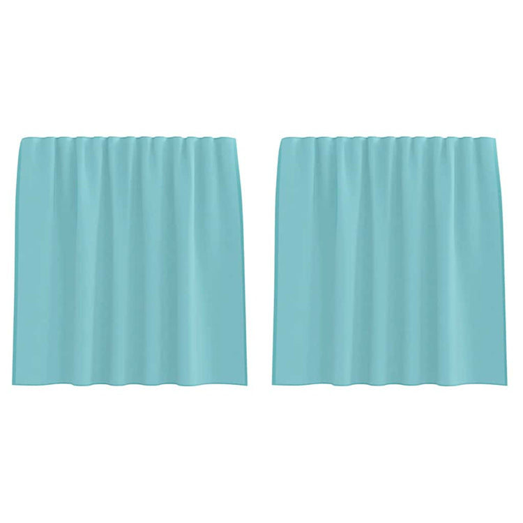 Vidaxl Gardinen Voile mit Stangentaschen 2 Stück Türkis