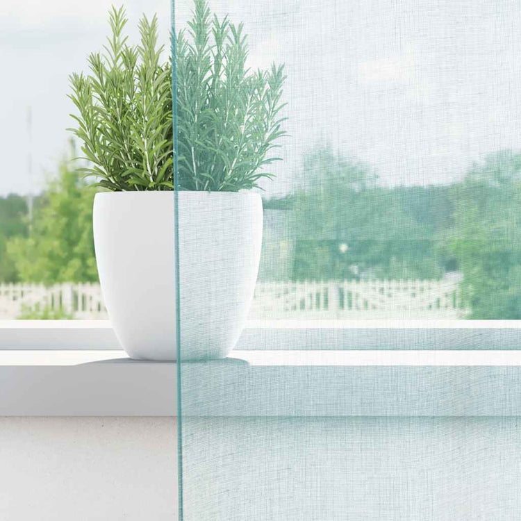Vidaxl Gardinen Voile mit Stangentaschen 2 Stück Türkis