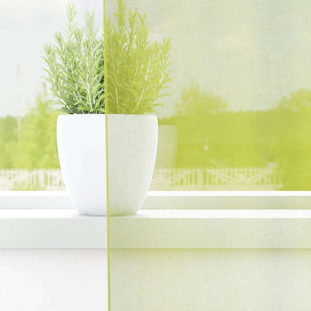 VidaXL Vorhänge Voile mit Lippe 2 Stück Apfelgrün