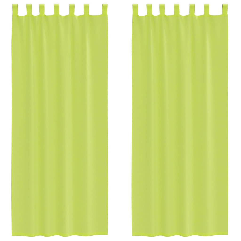 VidaXL Vorhänge Voile mit Lippe 2 Stück Apfelgrün