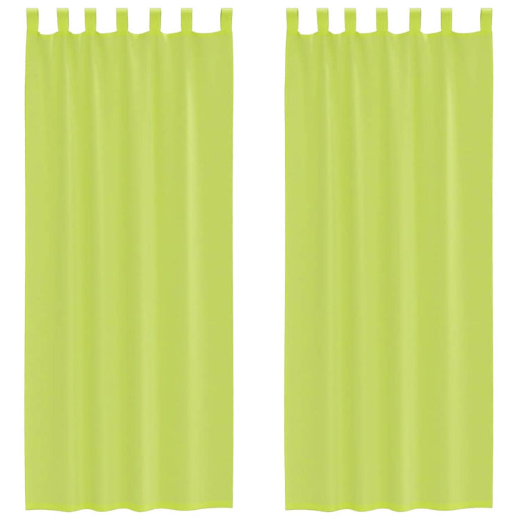 VidaXL Vorhänge Voile mit Lippe 2 Stück Apfelgrün