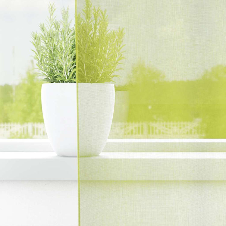VidaXL Vorhänge Voile mit Lippe 2 Stück Apfelgrün