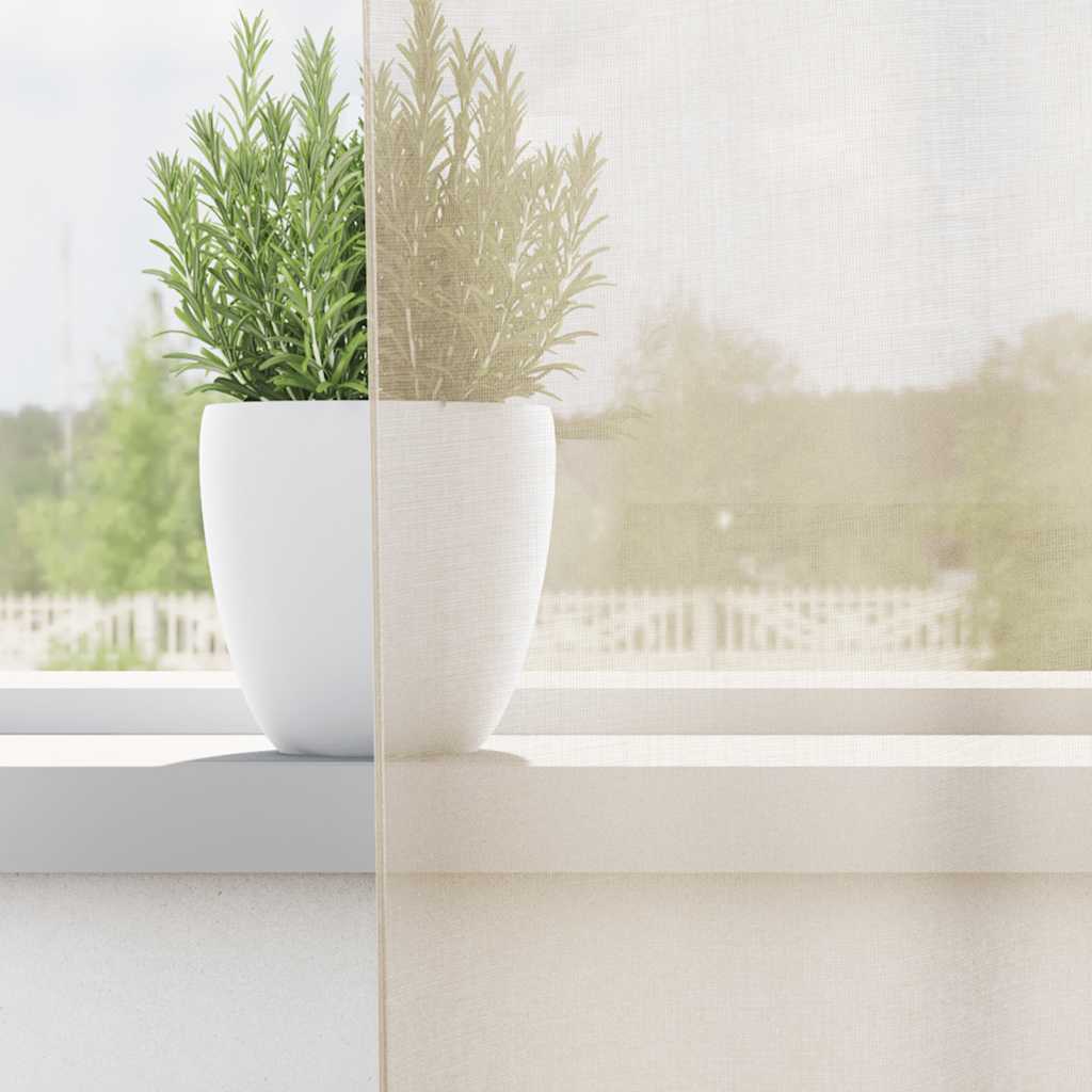 Vidaxl Gardinen Voile mit Schlaufenverschluss 2 Stück cremefarben