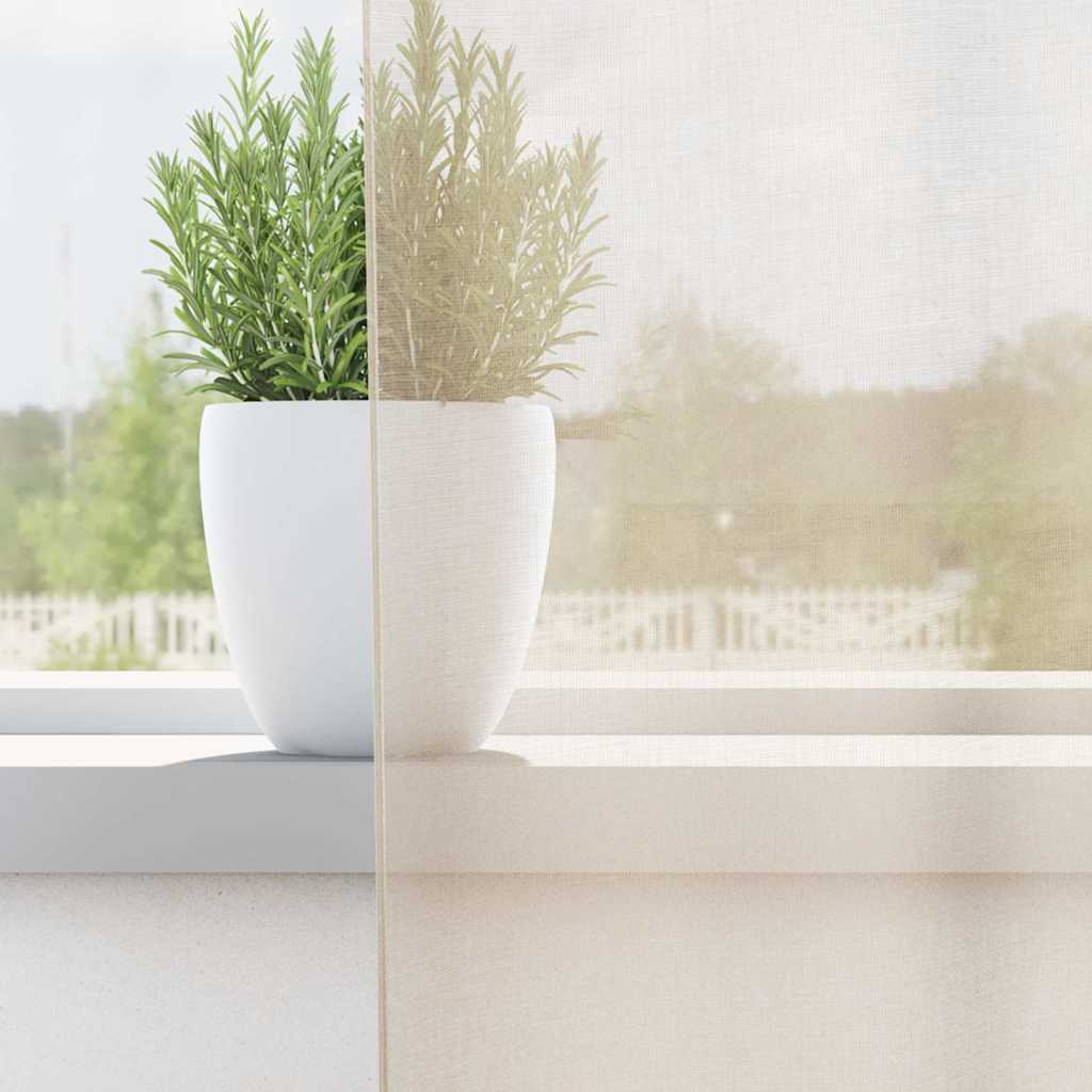 Vidaxl Gardinen Voile mit Schlaufenverschluss 2 Stück cremefarben