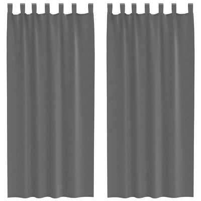 Vidaxx Gardinen Voile mit Schlaufen 2 Stück 140x225 cm dunkelgrau