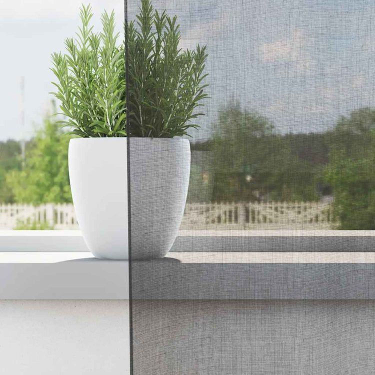 Vidaxx Gardinen Voile mit Schlaufen 2 Stück 140x225 cm dunkelgrau