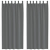 Vidaxx Gardinen Voile mit Schlaufen 2 Stück 140x245 cm dunkelgrau