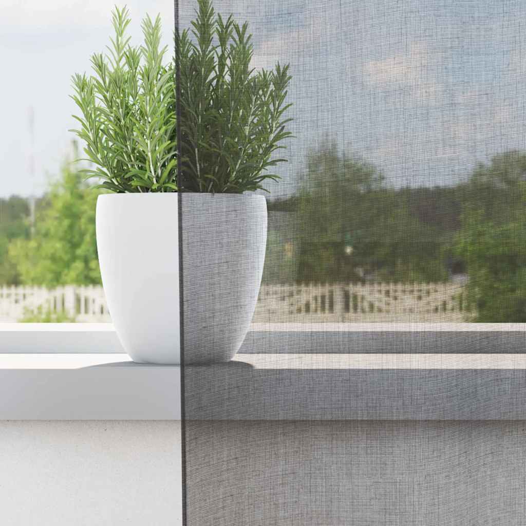Vidaxx Gardinen Voile mit Schlaufen 2 Stück 140x245 cm dunkelgrau