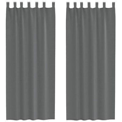 Vidaxx Gardinen Voile mit Schlaufen 2 Stück 140x260 cm dunkelgrau