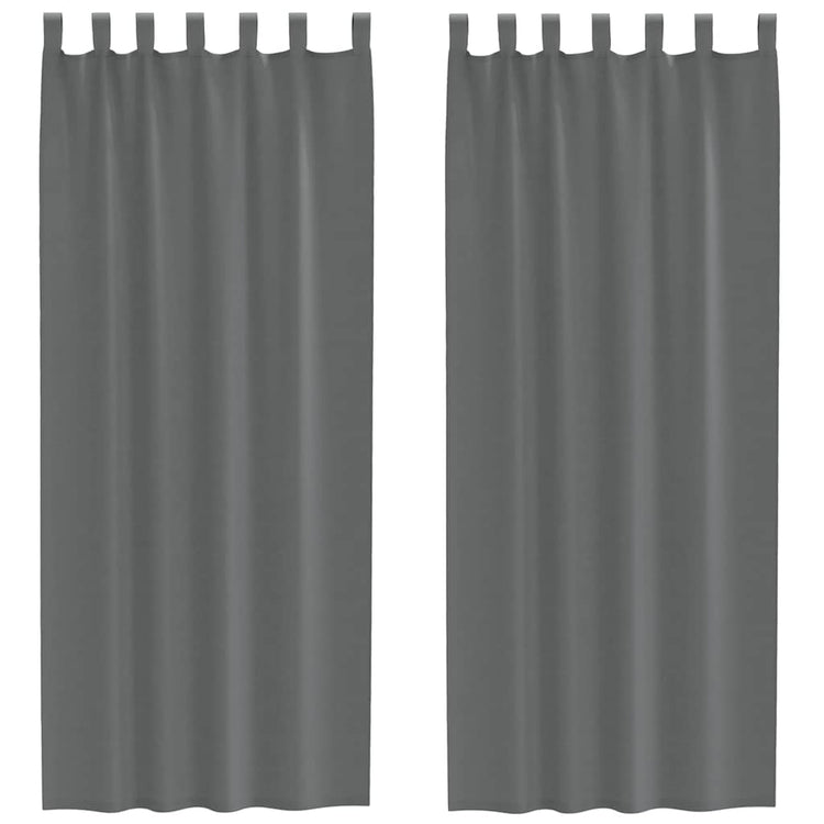 Vidaxx Gardinen Voile mit Schlaufen 2 Stück 140x260 cm dunkelgrau