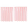 Vidaxx Gardinen Voile mit Schlaufen 2 Stück 140x140 cm hellrosa