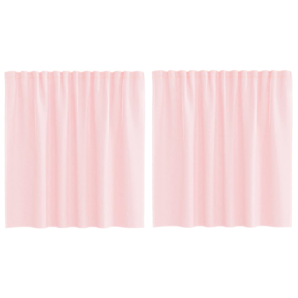 Vidaxx Gardinen Voile mit Schlaufen 2 Stück 140x140 cm hellrosa