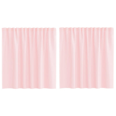 Vidaxx Gardinen Voile mit Schlaufen 2 Stück 140x140 cm hellrosa