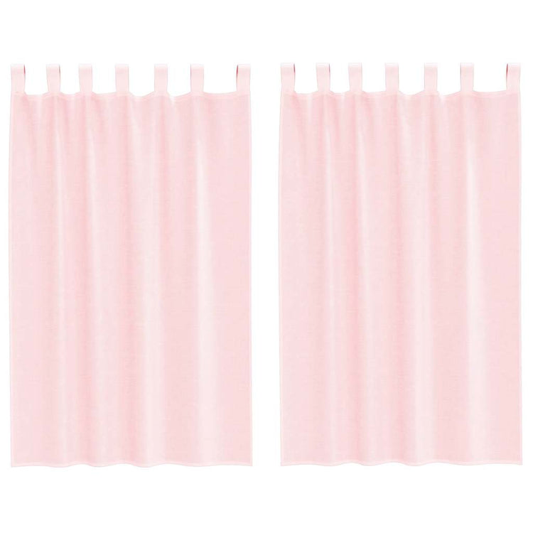 Vidaxx Gardinen Voile mit Schlaufen 2 Stück 140x175 cm hellrosa