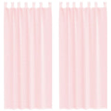 Vidaxx Gardinen Voile mit Schlaufen 2 Stück 140x225 cm hellrosa - afbeelding 2