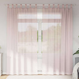 Vidaxx Gardinen Voile mit Schlaufen 2 Stück 140x245 cm hellrosa - afbeelding 1