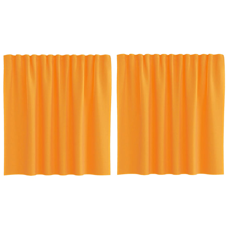 Vidaxx Gardinen Voile mit Schlaufen 2 Stück 140x140 cm Orange