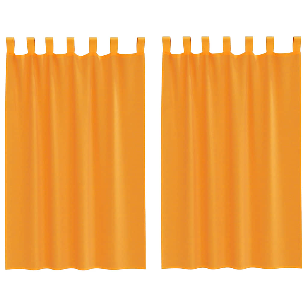 Vidaxx Gardinen Voile mit Schlaufen 2 Stück 140x175 cm Orange
