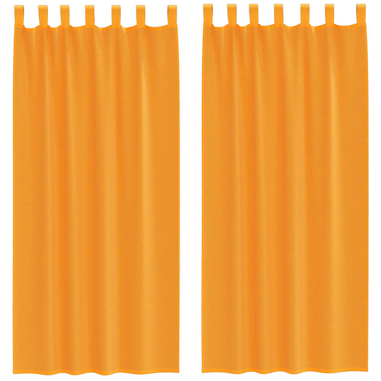 Vidaxx Vorhänge mit Schlaufen 2 Stück 140x245 cm orange