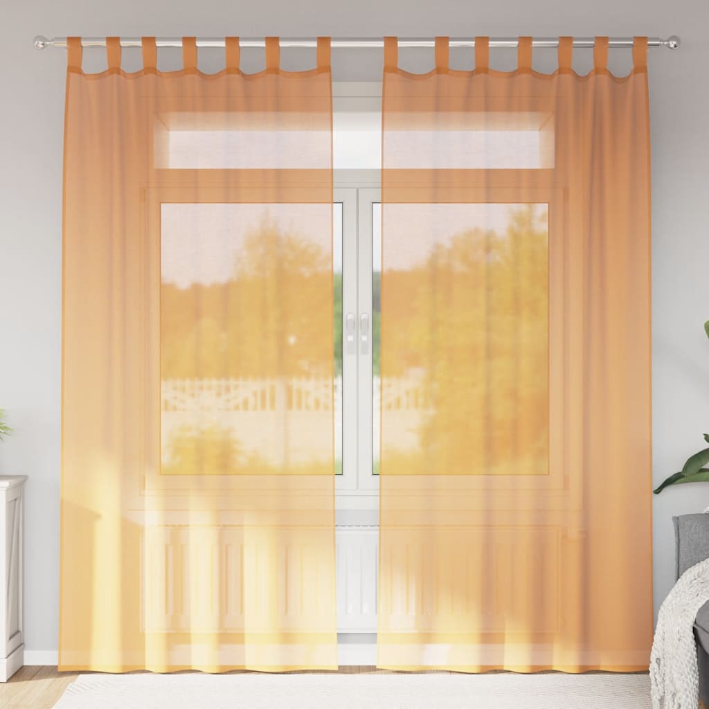 Vidaxx Vorhänge mit Schlaufen 2 Stück 140x245 cm orange