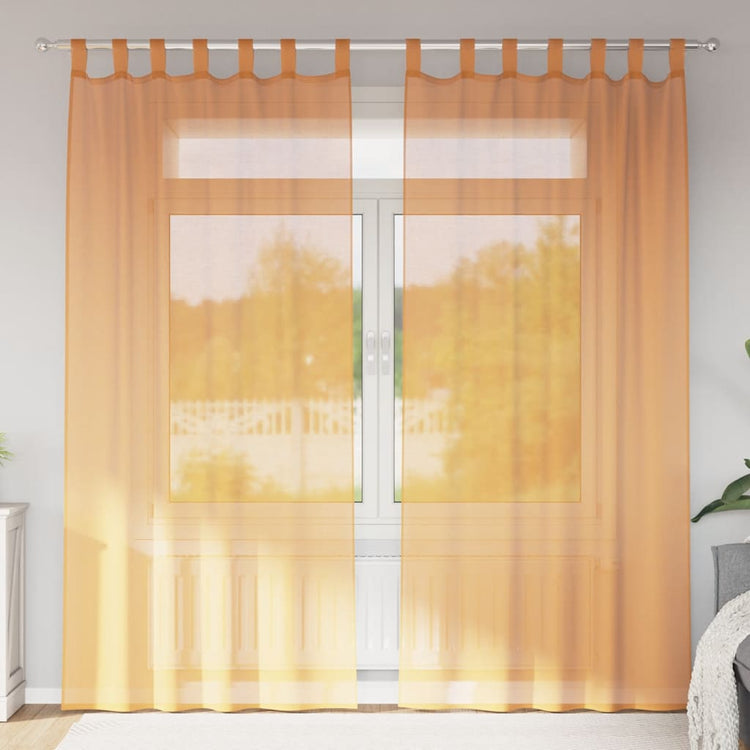 Vidaxx Vorhänge mit Schlaufen 2 Stück 140x245 cm orange