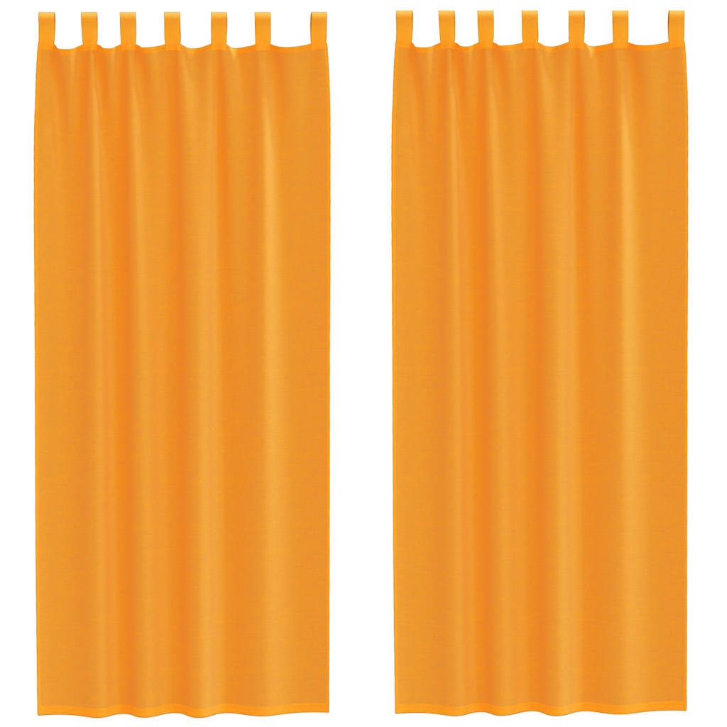 Vidaxx Gardinen Voile mit Schlaufen 2 Stück 140x260 cm Orange
