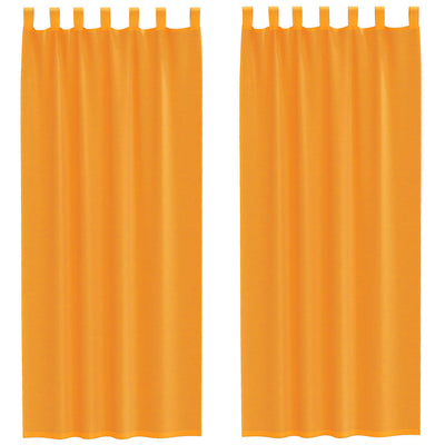 Vidaxx Gardinen Voile mit Schlaufen 2 Stück 140x260 cm Orange