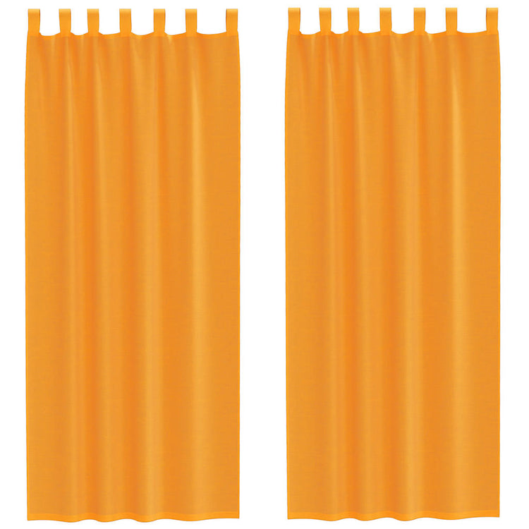 Vidaxx Gardinen Voile mit Schlaufen 2 Stück 140x260 cm Orange