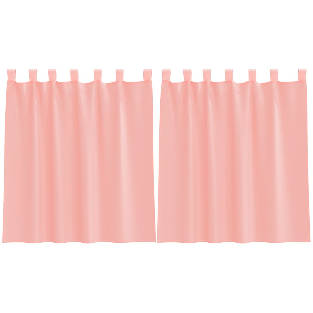 Vidaxx Gardinen Voile mit Schlaufen 2 Stück 140x140 cm rosa
