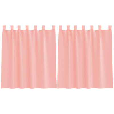 Vidaxx Gardinen Voile mit Schlaufen 2 Stück 140x140 cm rosa