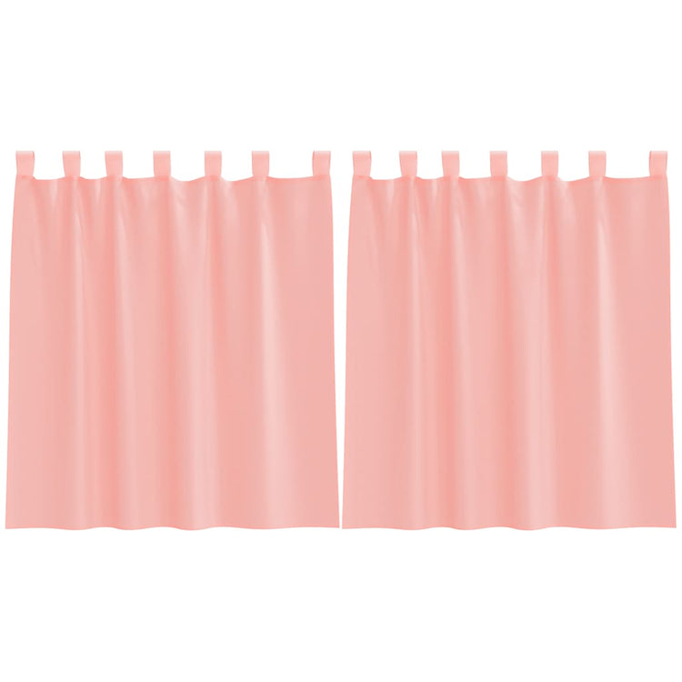 Vidaxx Gardinen Voile mit Schlaufen 2 Stück 140x140 cm rosa