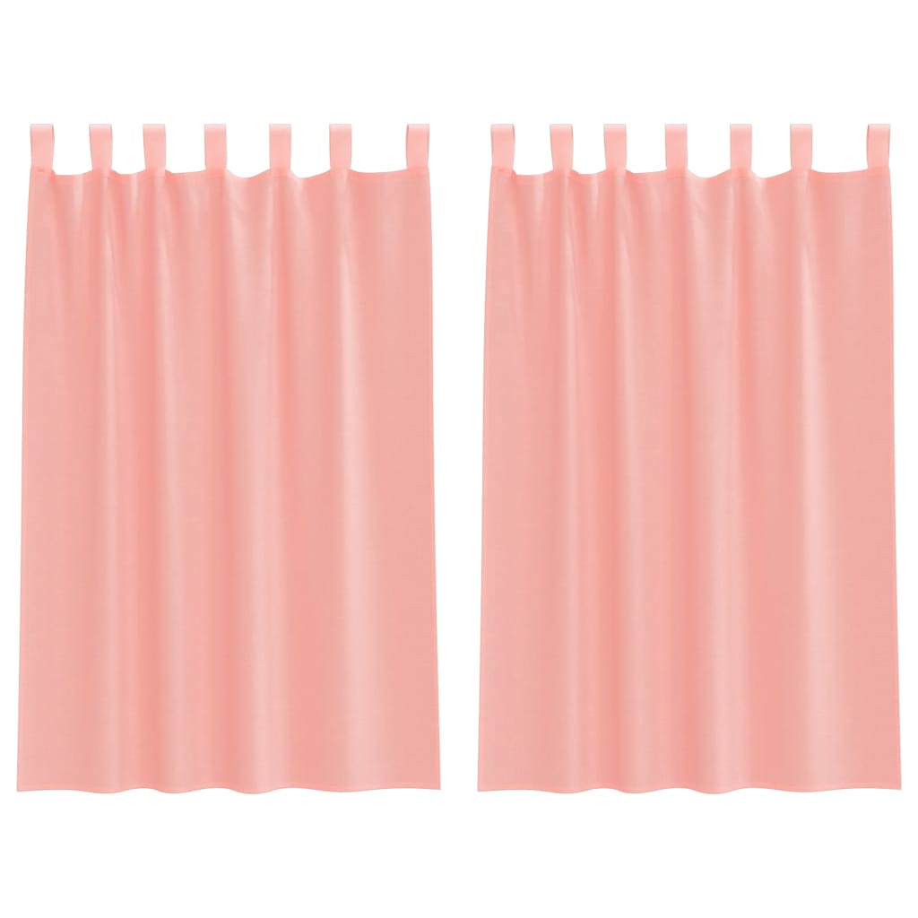 Vidaxx Vorhänge mit Schlaufen 2 Stück 140x175 cm rosa
