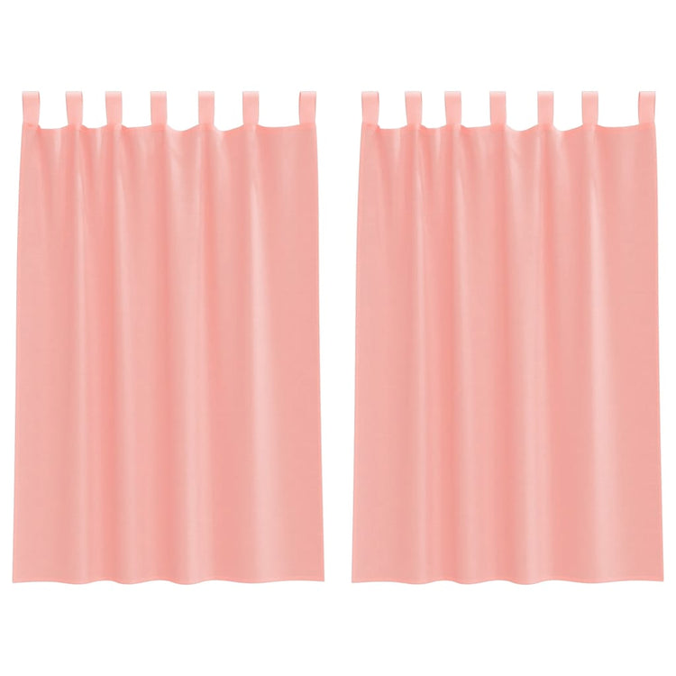 Vidaxx Vorhänge mit Schlaufen 2 Stück 140x175 cm rosa