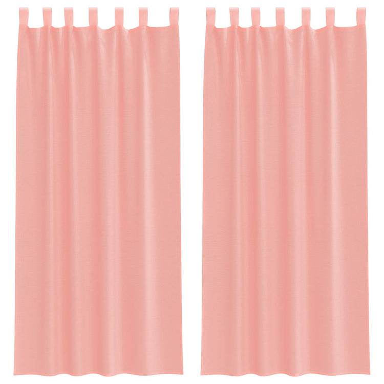 Vidaxx Gardinen Voile mit Schlaufen 2 Stück 140x225 cm rosa