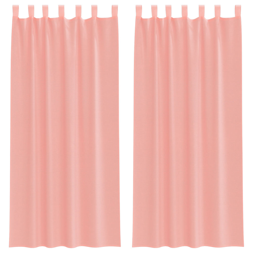 Vidaxx Vorhänge mit Schlaufen 2 Stück 140x245 cm rosa