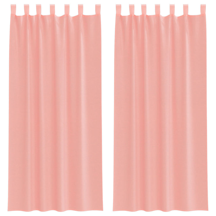 Vidaxx Vorhänge mit Schlaufen 2 Stück 140x245 cm rosa