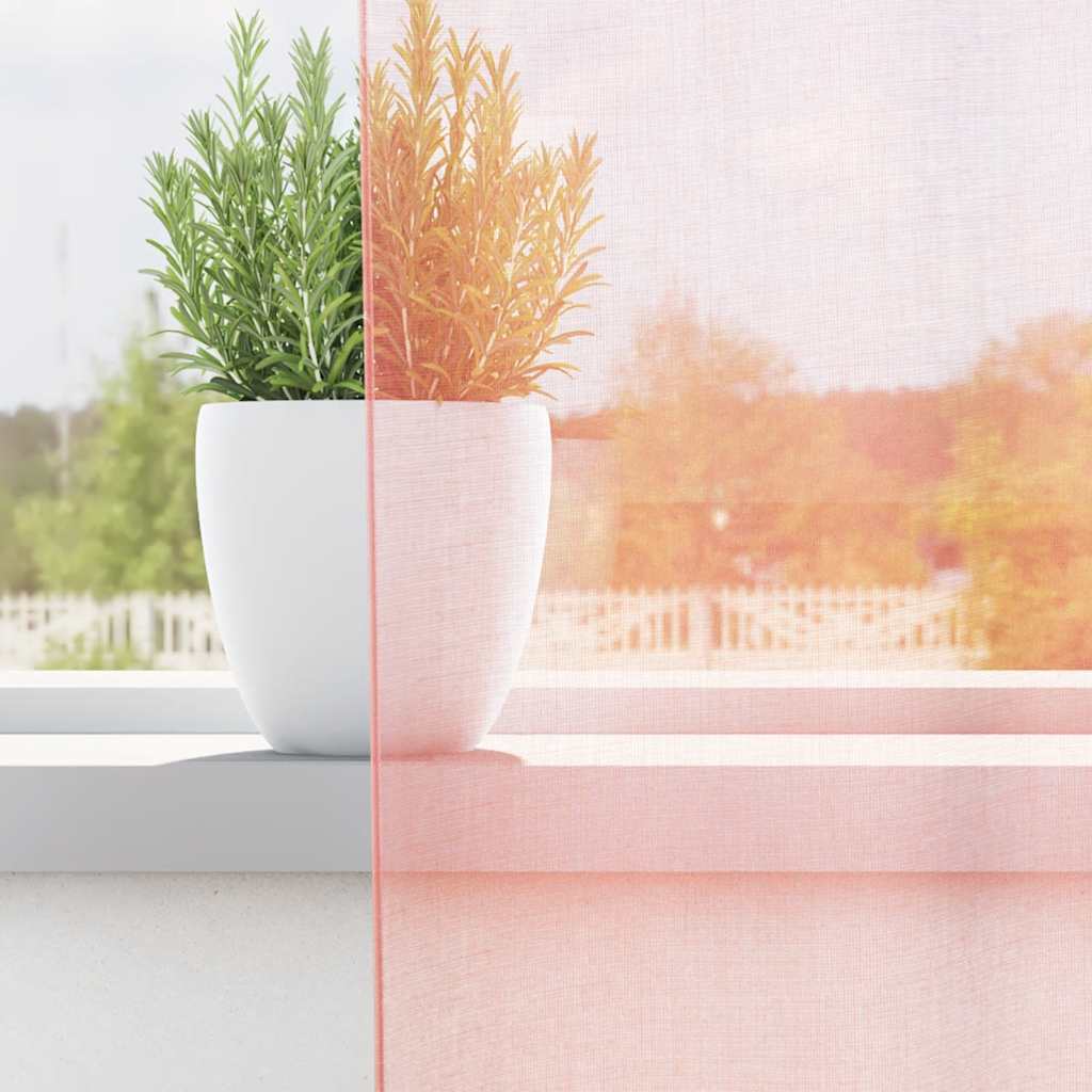 Vidaxx Vorhänge mit Schlaufen 2 Stück 140x245 cm rosa