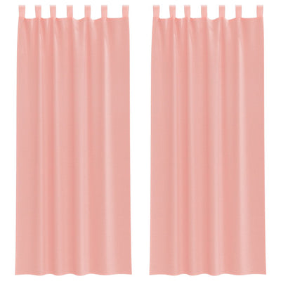 Vidaxx Gardinen Voile mit Schlaufen 2 Stück 140x260 cm rosa
