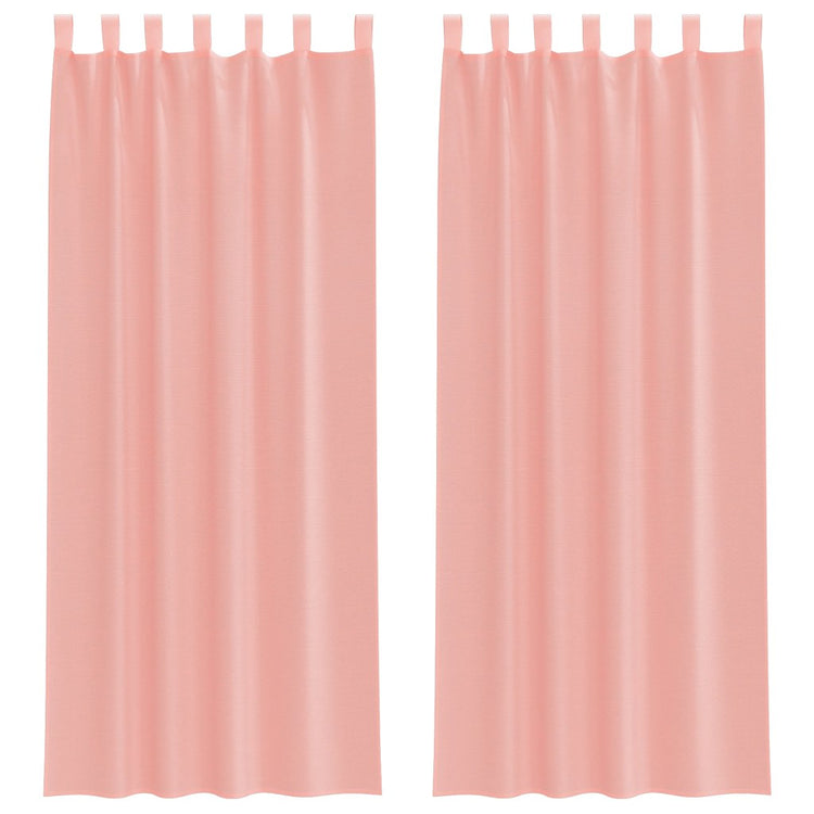 Vidaxx Gardinen Voile mit Schlaufen 2 Stück 140x260 cm rosa