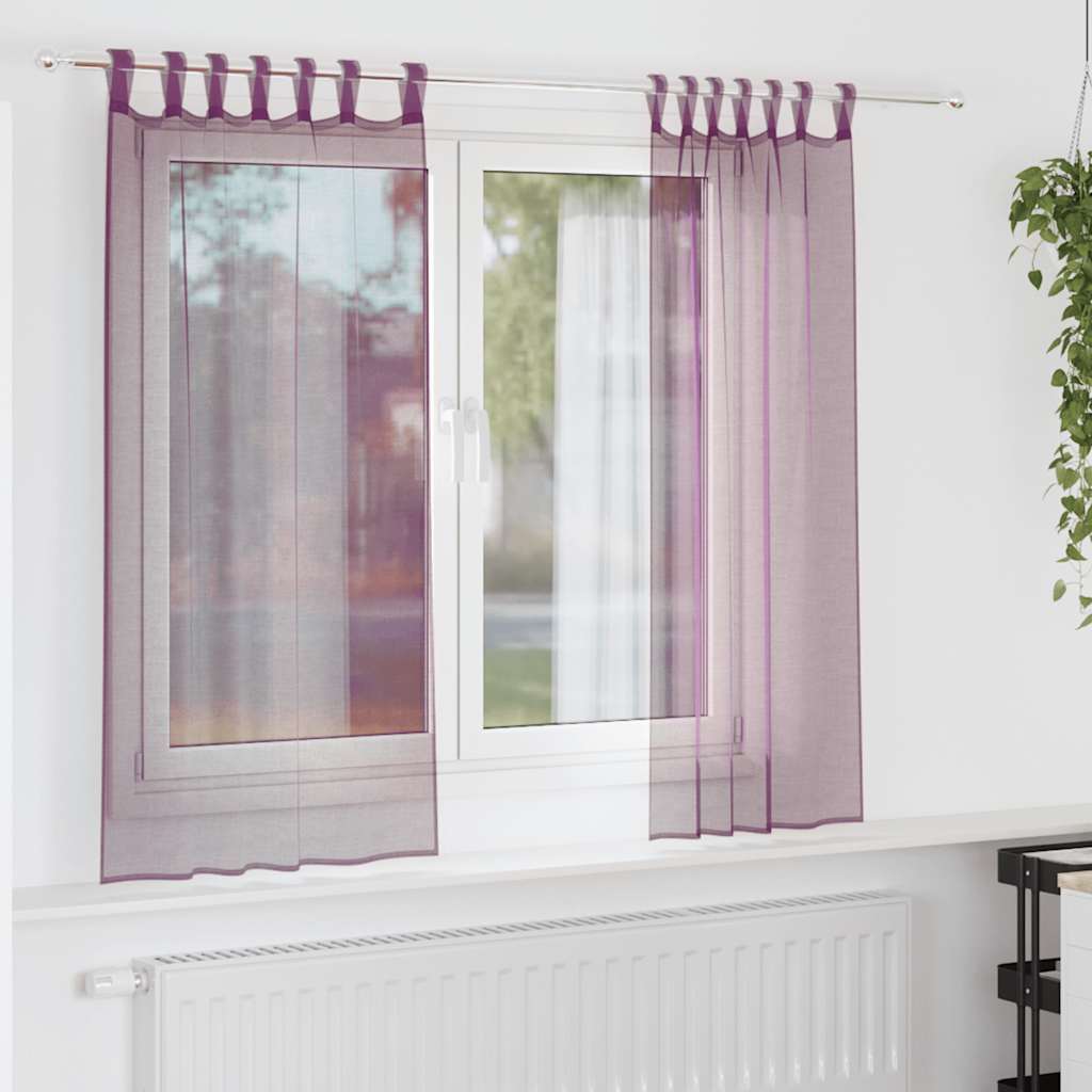 Vidaxx Vorhänge mit Schlaufen 2 Stück 140x175 cm lila