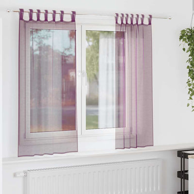 Vidaxx Vorhänge mit Schlaufen 2 Stück 140x175 cm lila