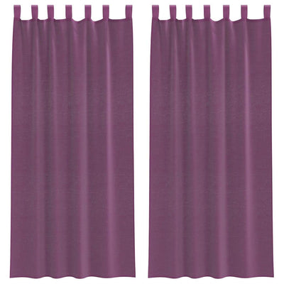 Vidaxx Gardinen Voile mit Schlaufen 2 Stück 140x225 cm Lila